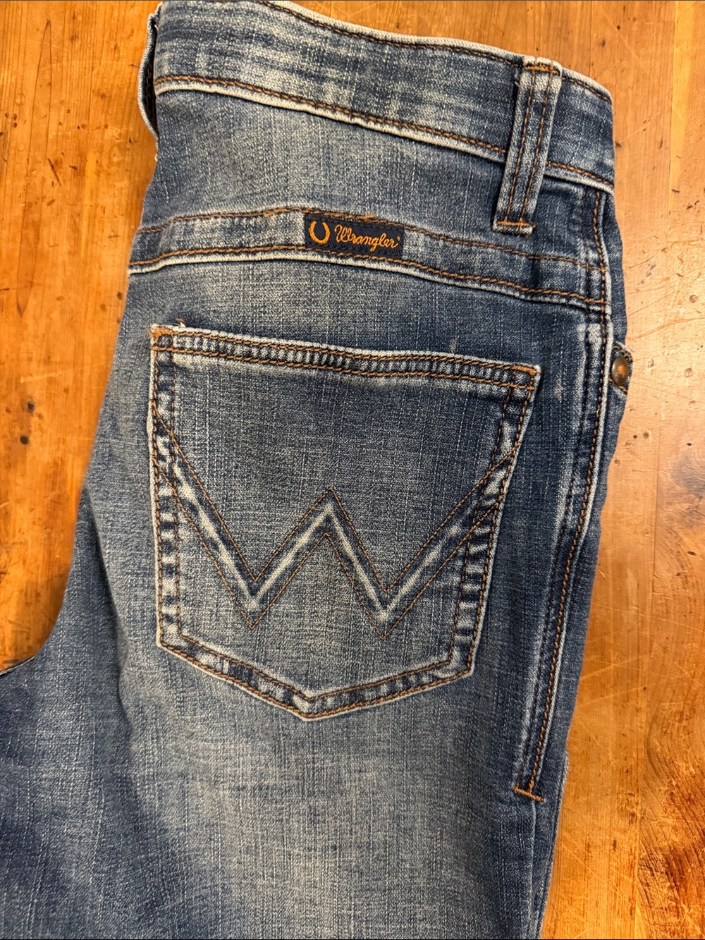 Wrangler Faded Blue Boot-Cut Jeans